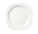 Libbey 905437895 Square China Plate, 6¼" Medium Rim, Vitrified Porcelain, White Rideau™ - 36/Case 1 image