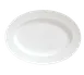 Reserve by Libbey 911190023 Oval China Platter, 10" x 7" Fully Vitrified Bone China, White - 12/Case 1 image