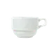 Libbey 911194016 - 8 oz White Porcelain Cup, 4½" Dia x 2½" H, Stackable - 36/Case 1 image