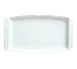 Libbey 911194491 - Rectangular China Tray 13.25" x 7.5" Aluma White Porcelain Handles - 12/Case 1 image