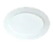 Reserve by Libbey 911196008 - Oval Porcelain Platter, 14" x 10" Embossed Rim - 12/Case 1 image