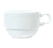 Reserve by Libbey 911196016 - 8 oz Porcelain Tea Cup, 4½" Dia x 2⅝" H, Stackable - 36/Case 1 image