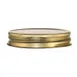 Libbey 92136 Gold Metal Jar Lid, 3" Dia. x 5/8" H, Plastisol Liner, Fits 16 Oz. Jars, 72/Case 1 image