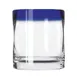 Libbey 92302 Aruba Rocks Glass - 12 oz 355 ml, 3"3/8" Cobalt Blue Rim, Dishwasher Safe - 12/Case 1 image
