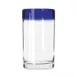 Libbey 92303 Aruba Cooler Glass – 16 oz, Cobalt Blue Rim, Dishwasher Safe, 5" H x 3¼" T, - 12/Case 1 image
