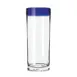 Libbey 92304 - Zombie Cocktail Glass, 16 oz, 7¼" H x 2¾" T, Cobalt Rim Hand‑Blown Glass - 12/Case 1 image