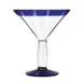 Libbey 92306 Cocktail Glass – 15 oz Stem, Cobalt Blue Rim & Foot, Dishwasher Safe - 12/Case 1 image