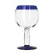 Libbey 92309 Aruba Cocktail Glass, 16 oz, Cobalt Blue Rim, Round, Hand Blown Glass - 12/Case 1 image