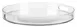Libbey 92393 Round Serving Tray, 14" Clear Tritan, Dishwasher Safe, BPA‑Free Wake™ Finish - 6/Case 1 image