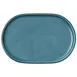 Playground 9252223E Oval Porcelain Platter, 9"-1/8" Dia x 6"-3/8" H, Coupe Rim, Petrol Blue - 6/Case 1 image