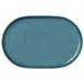 Playground 9252236E Oval Porcelain Platter, 14"-1/8 Dia x 9"-1/4 H, Coupe Rim, Petrol Blue - 4/Case 1 image