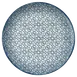 Schonwald 9331232-63075 Plate, 12.625" Round Coupe Rim Porcelain, Dark Blue Ornaments - 6/Case 1 image