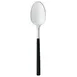 Reserve by Libbey 934-007 Demitasse Spoon, 4 1/2" Black PVD Handle, 18/10 Stainless Steel - 36/Case 1 image
