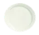 Libbey 950038191 - Oval China Plate 10" x 9-7/8" Flint Body Cascade™ Pattern Medium Rim - 12/Case 1 image