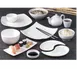 Libbey 950086793 Square China Plate 10.625" Coupe Rim Rolled Edge Flint Pattern Glazed - 12/Case 2 image