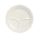 Libbey 950093763 - 10" Round 3-Compartment China Plate, Flint Pattern, Glazed and Vitrified, 12/Case 1 image