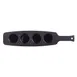 Libbey 96458 Flight Bar Tray – 4‑Well, 18"5/8 L x 4"1/8 W x 1"3/8 H, Black Plastic, Safe - 6/Case 1 image