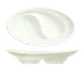 Reserve by Libbey 987659358 - Porcelain Bowl 6-3/4" x 3-3/4" x 1-1/4" 2-Comp Silk Finish - 36/Case 1 image