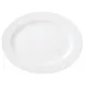 Libbey 999023008 Oval China Platter 13.25" x 10.25" x 1.13" Porcelain White Rigel Glaze - 12/Case 1 image