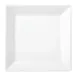 Libbey 999023136 Square China Plate 8.5" x 8.5" Porcelain Lunar White Rigel Microban Glaze - 12/Case 1 image