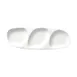 Libbey 999023303 Oval Porcelain Tray, 13.75" x 5", 3 × 3.5 oz Compartments, White Rigel - 12/Case 1 image