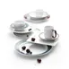 Libbey 999023500 Porcelain Saucer, 6" Dia x 1" H, Lunar White Rigel Pattern Microban Glaze - 36/Case 2 image