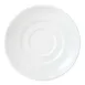 Libbey 999023500 Porcelain Saucer, 6" Dia x 1" H, Lunar White Rigel Pattern Microban Glaze - 36/Case 1 image
