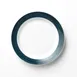 Libbey 999024149 - 10.25" Round Porcelain Plate, Lunar White with Blue Rigel Trim, Glaze - 12/Case 1 image