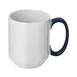 Libbey 999024300 Comfort Mug - 8.5 oz 2.9" Dia x 3.6" H Porcelain, Blue Handle - 36/Case 1 image