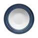 Libbey 999024882 - Grapefruit Bowl, 6‑Ounce, 6.25" Dia x 1.38" H, Porcelain Steel Blue Stripe - 36/Case 1 image
