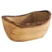 APS Germany APS 00907 Olive Wood Bowl, 5"x3"x2.5", 6.7 oz Organic Oval, Hand Wash Only - 1/Case 1 image