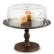 APS Germany APS 06512 Cake Cover 11.875" Dia x 4.5" H Polystyrene Chrome Knob Safe - 1/Case 1 image