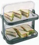 APS Germany APS 09204 Display Case, 17"3/8" H x 12"5/8" D, Stainless Steel, Black - 1/Case 1 image