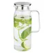 APS Germany APS 10792 - 50.75 Oz Decanter Carafe, 4"Lx5.6"Wx10.3"H, Metal Lid with Strainer - 1/Case 1 image