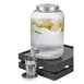 APS Germany APS 10855 - 236.75 oz Glass Beverage Dispenser, 7 " × 12 " Clear, Thick‑Walled Ribbed - 1/Case 2 image
