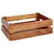 APS Germany APS 11622 - Acacia Rectangular Serving Crate, 11½" x 7⅜" x 4¼", GN 1/4 - 1/Case 1 image