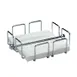 APS Germany APS 11763 Napkin Holder, 7½" x 7½" x 2⅝" Chrome Steel, Low Bar Holds 50 Napkins - 24/Case 1 image
