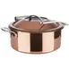 APS Germany APS 12335 - 4 Qt Round Copper‑Plated Chafing Dish with Stand, Waterpan & Foodpan – Set 1 image