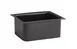 APS Germany APS 14037 - GN 1/2 Pan, 12.25" L x 9.875" W x 5.5" H, Black PS, Locking - 1/Case 1 image