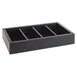 APS Germany APS 14956 Cutlery Tray, GN 1/1, 20-7/8" L x 12-7/8" W x 4-3/8" H, 4‑Section Wood, Black - 1/Case 1 image