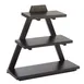 APS Germany APS 14966 - Triangular 3‑Tier Buffet Stand 20"7/8" L x 8"3/8" W Black Wood - 1/Case 1 image
