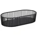 APS Germany APS 30337 - Oval Metal Tabletop Basket, 11 1/2" L x 6⅜" D x 2-3/4" H, Black Urban Finish, Non-Slip Feet - 1/Case 1 image