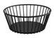 APS Germany APS 30410 - Round Metal Basket, 6-5/8" Diameter, Black Finish, Non-Slip Feet - 1/Case 1 image
