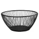 APS Germany APS 30420 - Round Metal Basket, 6-7/8" Dia, Black Finish, Stackable, Restaurant - 1/Case 1 image