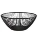 APS Germany APS 30421 - Round Metal Serving Basket, 7-7/8" Diameter, Black Finish, Stackable - 1/Case 1 image