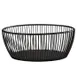 APS Germany APS 30422 - Oval Metal Serving Basket, 7"-7/8" L x 6" W, Black Svart Finish, Stackable - 1/Case 1 image