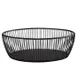 APS Germany APS 30423 - Oval Metal Basket, 9 1/2" L x 7 1/2" W, Black Finish, Stackable - 1/Case 1 image