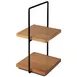 APS Germany APS 33300 - 2‑Tier Square Buffet Stand, 13"‑16" Black Metal Base, 3‑Piece Set - 1/Case 1 image