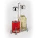 APS Germany APS 40440 Oil & Vinegar Cruet Set, 3-Piece, Glass Bottles with Non-Drip Spouts - 18/Case 1 image