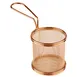 APS Germany APS 40602 Fry Basket 3"1/8 Round Stainless Steel Gold Finish Dishwasher Safe - 1/Case 1 image